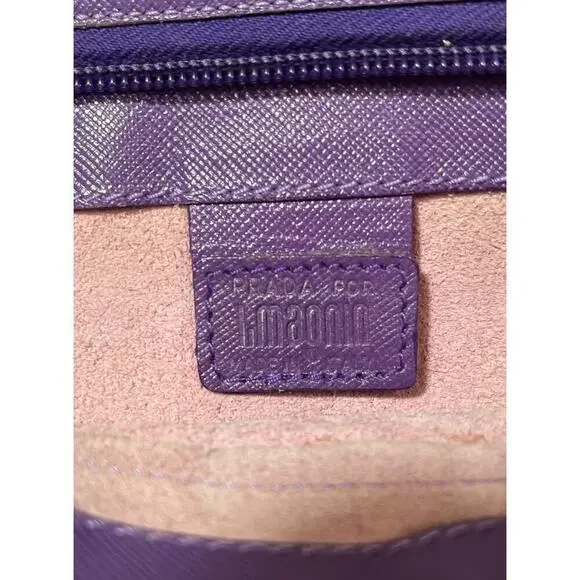 Vintage Prada for I. Magnin Large Purple Clutch Pouch - Picture 4 of 4